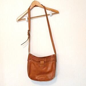 Frye leather olivia crossbody purse bag cognac brown